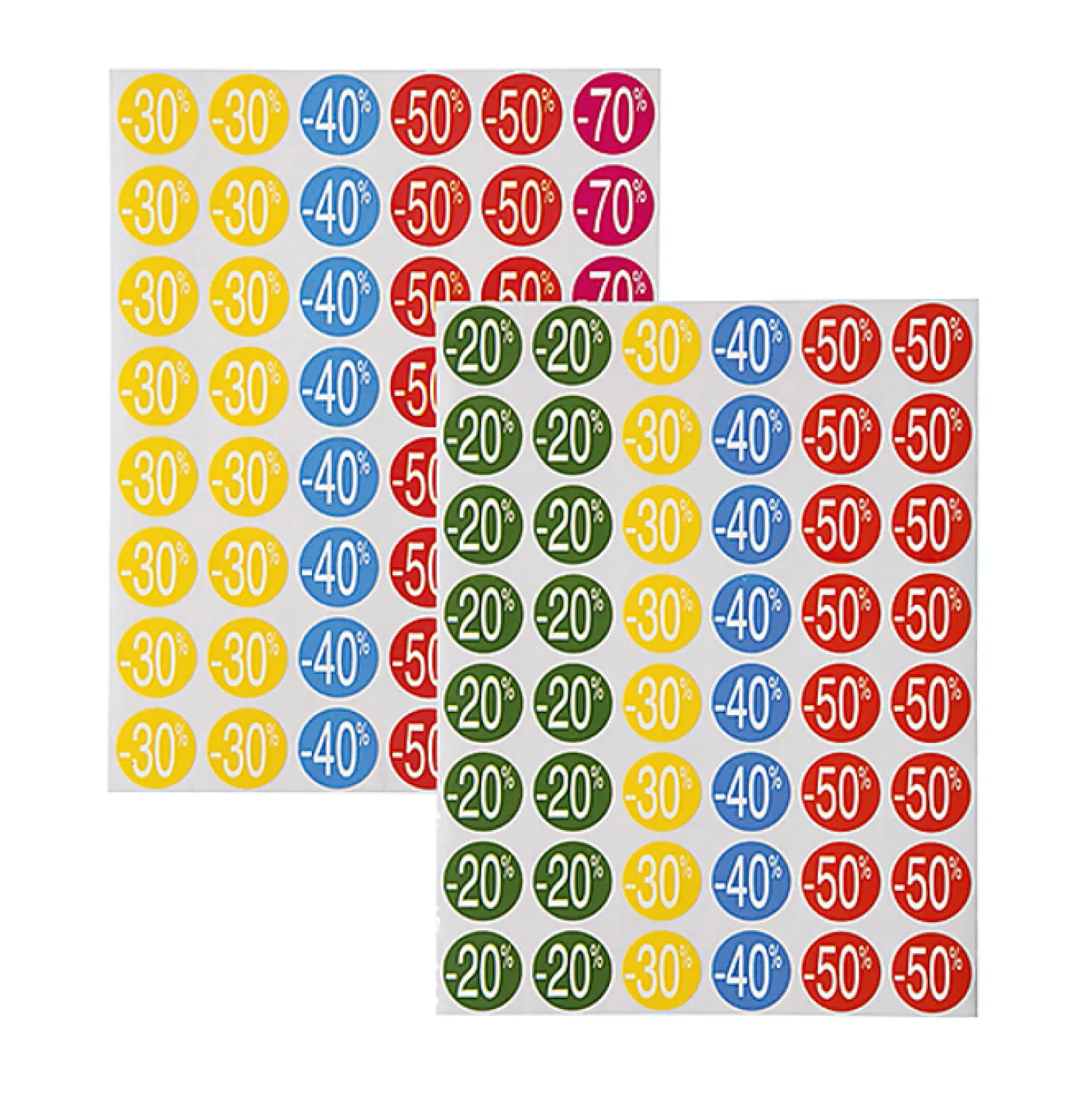 Rabattetiketter 20-50% Självhäftande, 24 mm, 240 st