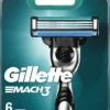 Rakblad Gillette Mach3, 3 stålblad, 6 st