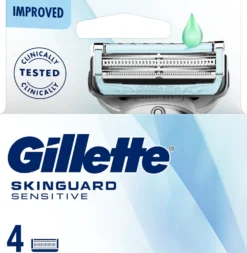 Rakblad Gillette SkinGuard Sensitive, känslig hud, 4 st