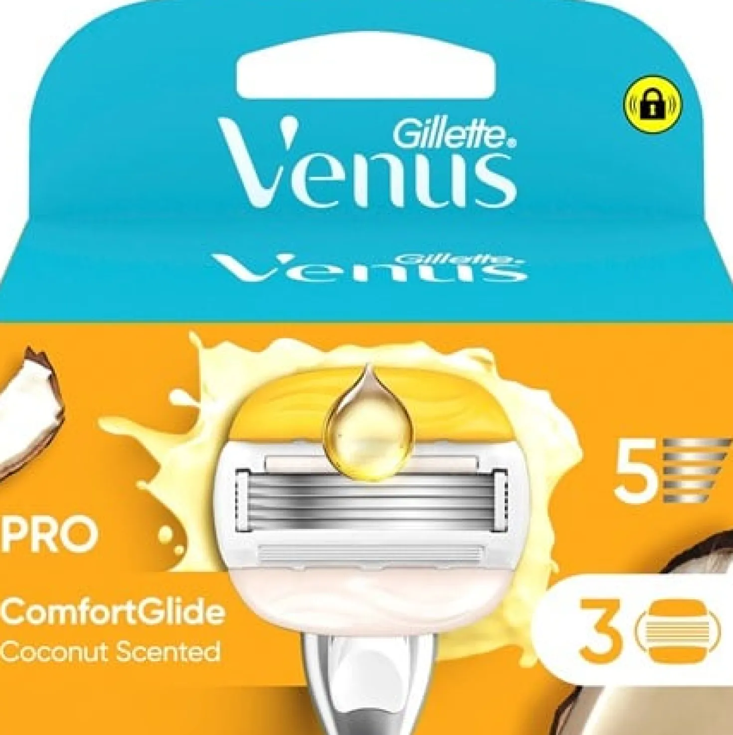 Rakblad Gillette Venus ComfortGlide Coconut, 5 blad, 3 st