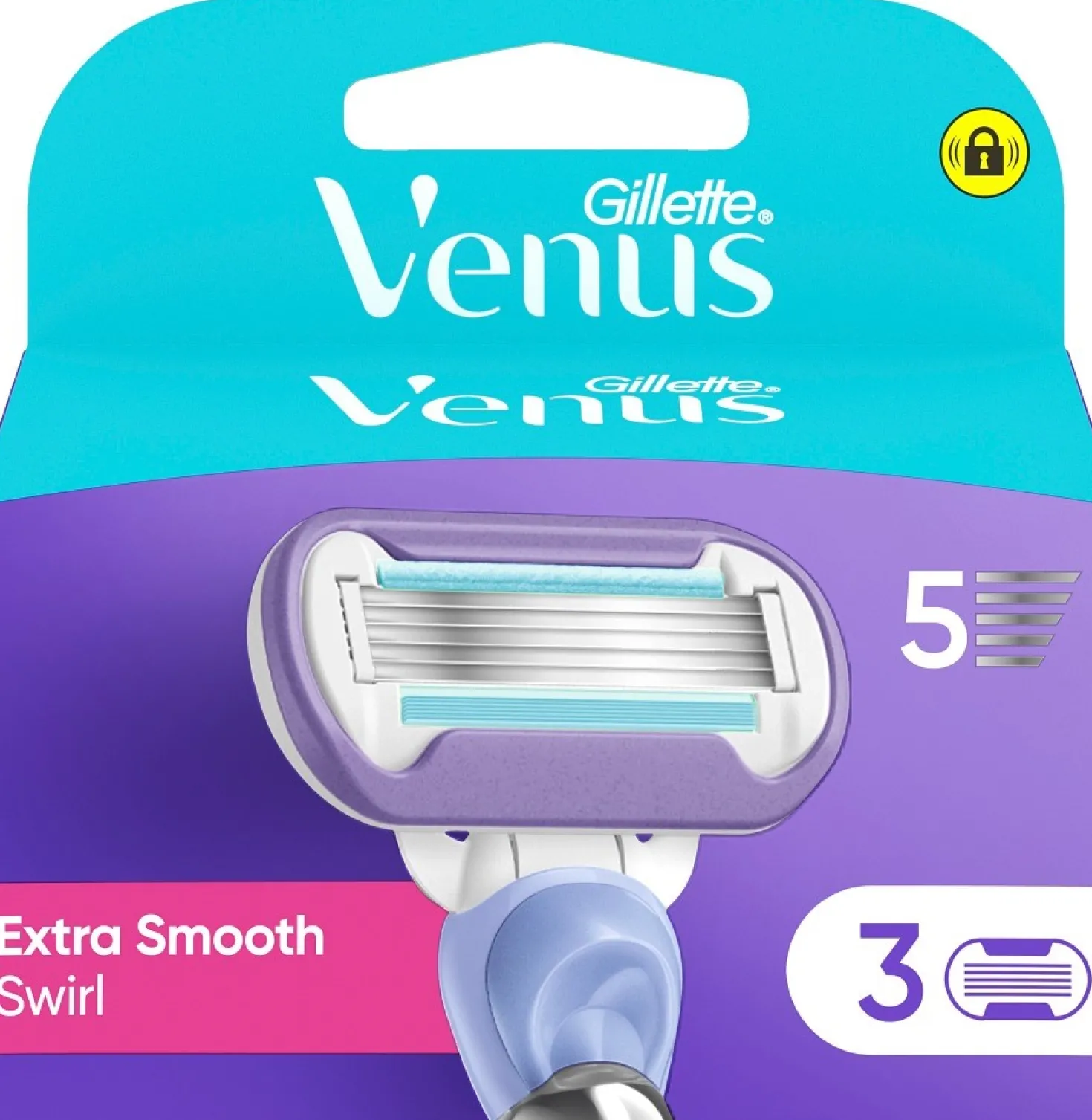 Rakblad Gillette Venus Extra Smooth Swirl, 5 blad, 3 st