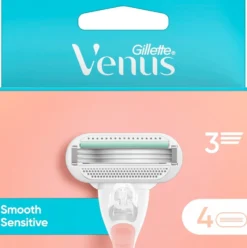 Rakblad Gillette Venus Smooth Sensitive, känslig hud, 4 st