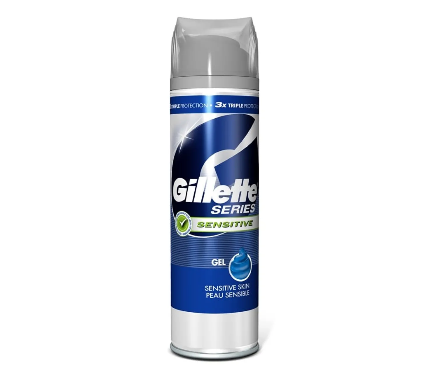 Rakgel Gillette Series Sensitive, aloe vera och mentol, 200 ml