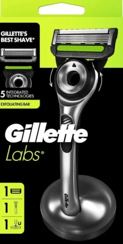 Rakhyvel Gillette Labs med exfolierande platta, magnetiskt ställ