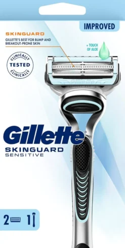 Rakhyvel Gillette SkinGuard Sensitive, 1 hyvel, 2 rakblad