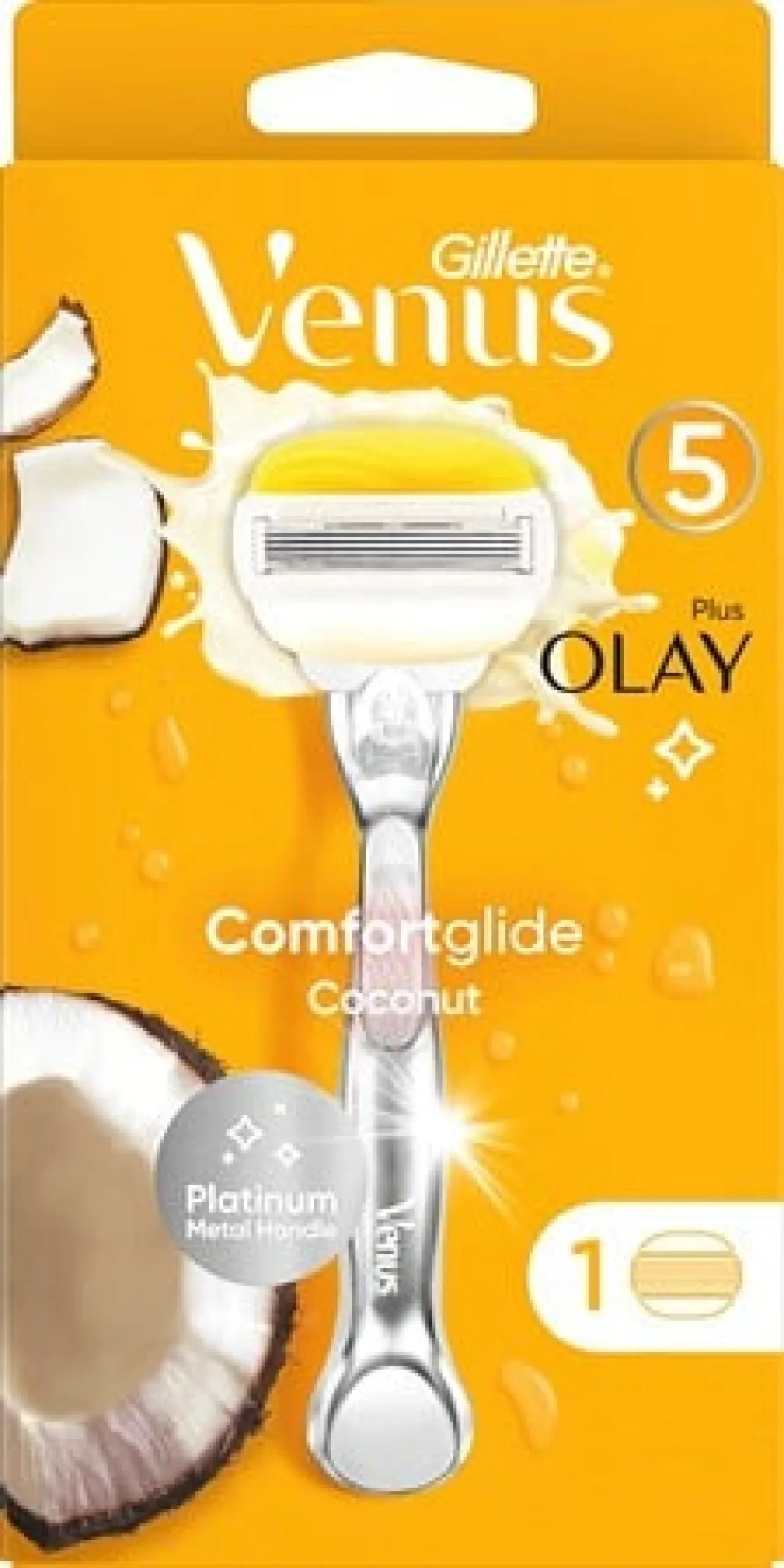 Rakhyvel Gillette Venus ComfortGlide Coconut, 5 blad, duschhållare