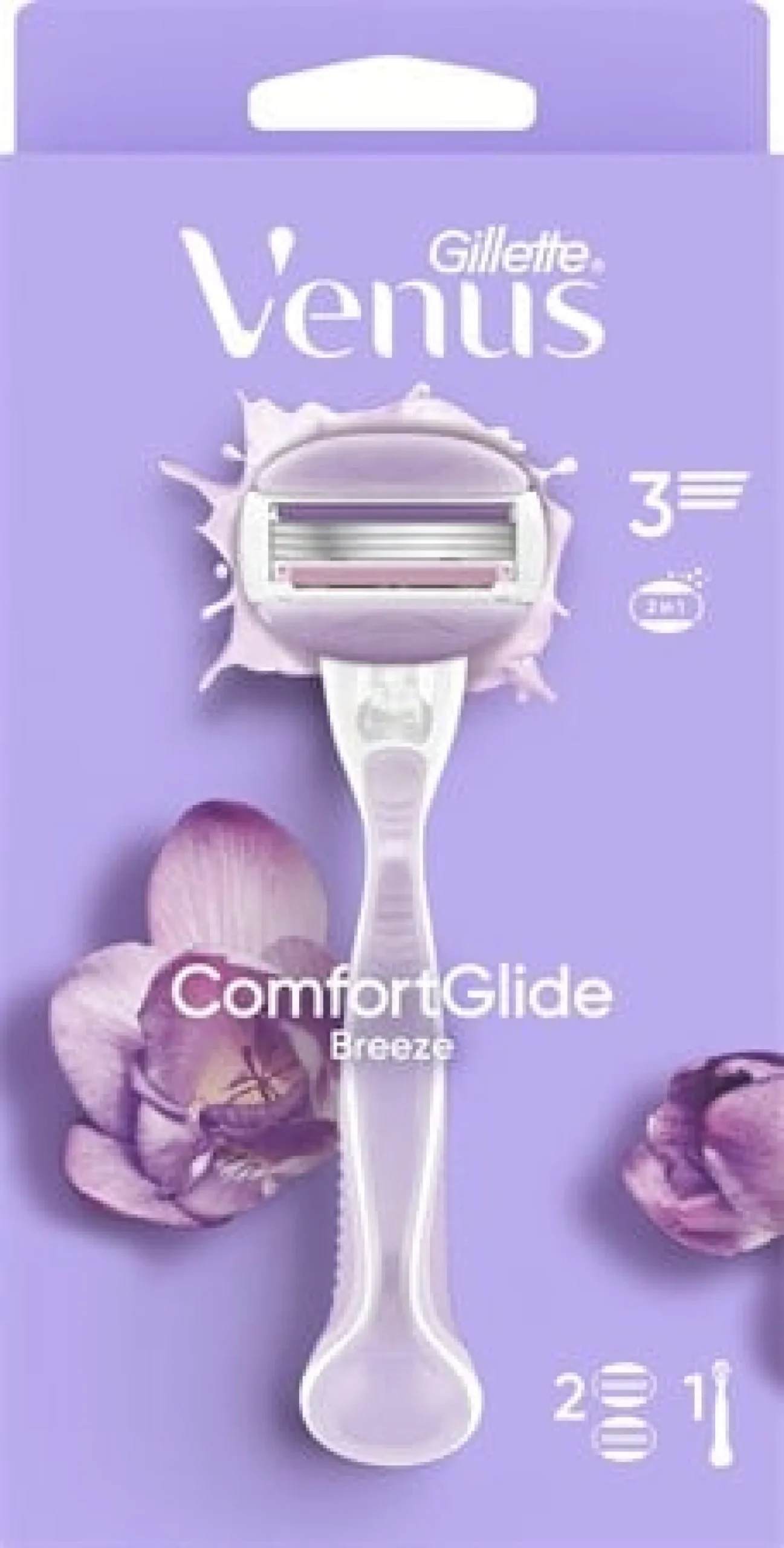 Rakhyvel Gillette Venus ComfortGlide Breeze, 1 handtag + 2 rakblad