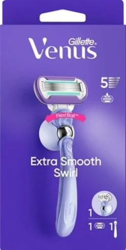 Rakhyvel Gillette Venus Extra Smooth Swirl, 5 blad, inkl. duschhållare
