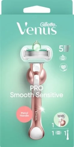 Rakhyvel Gillette Venus Pro Smooth Sensitive, 5 blad, duschhållare