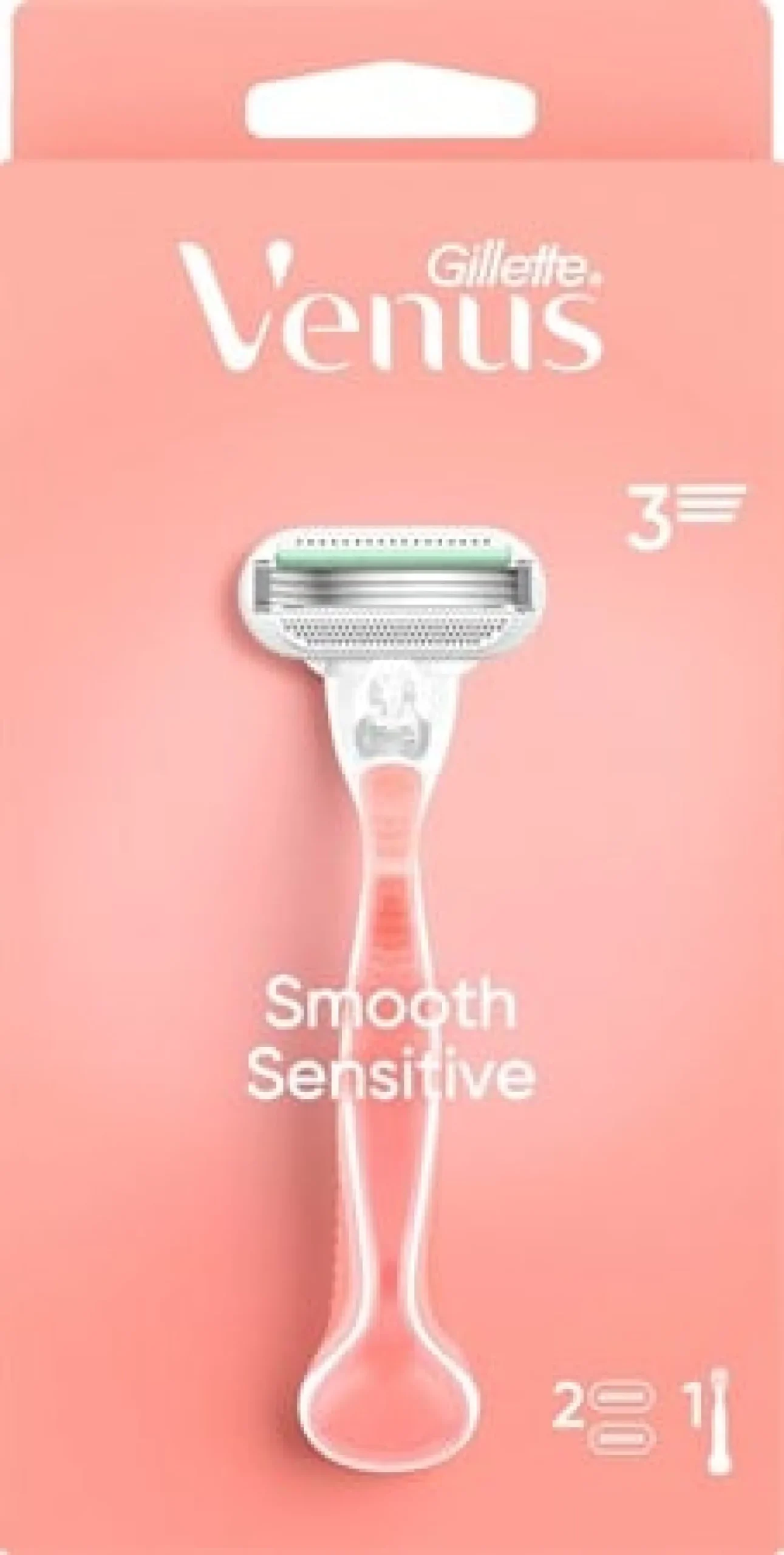 Rakhyvel Gillette Venus Smooth Sensitive, rosa, handtag + 2 blad