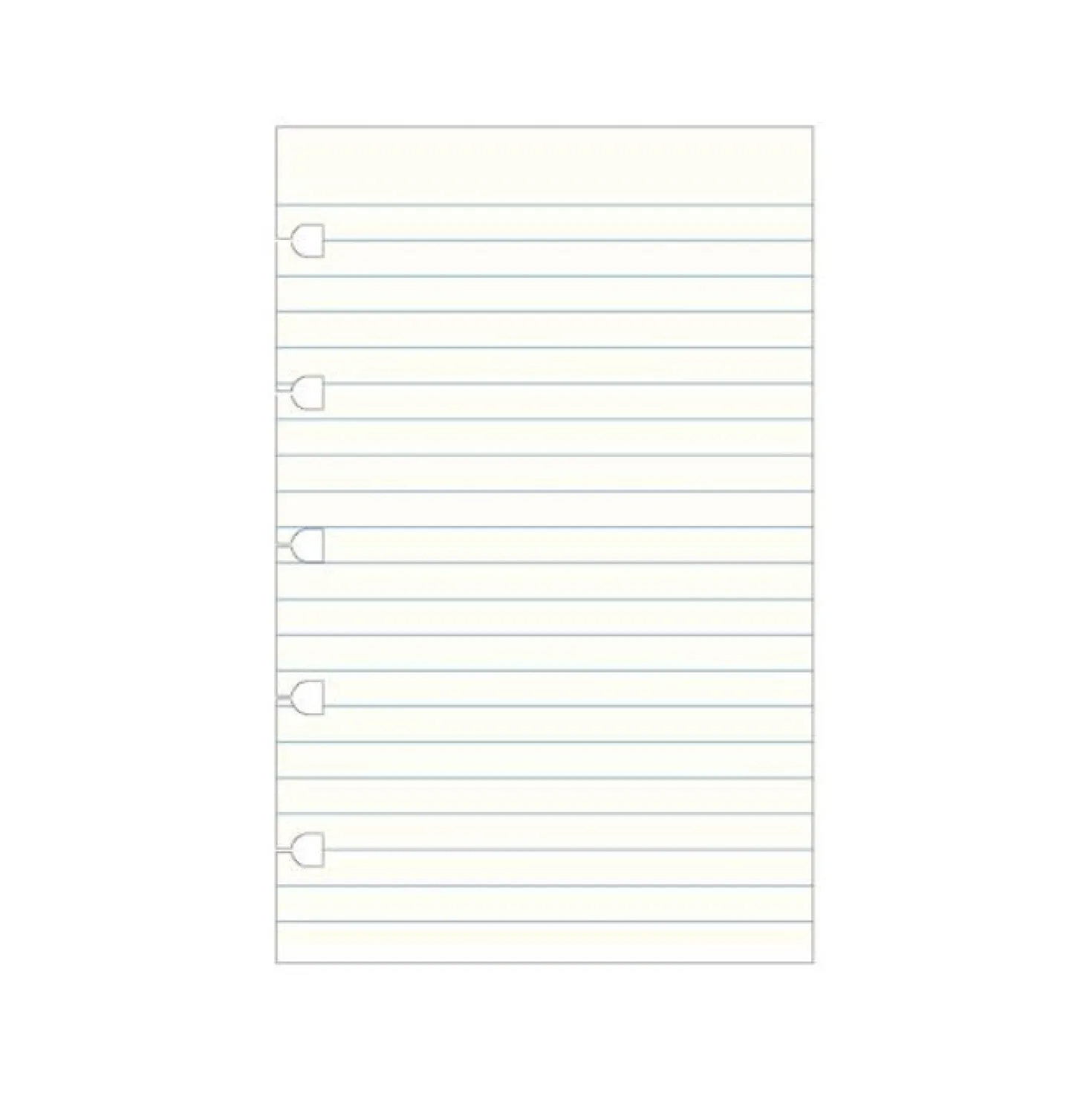 Refillblad Filofax Pocket Contemporary, linjerade, vita