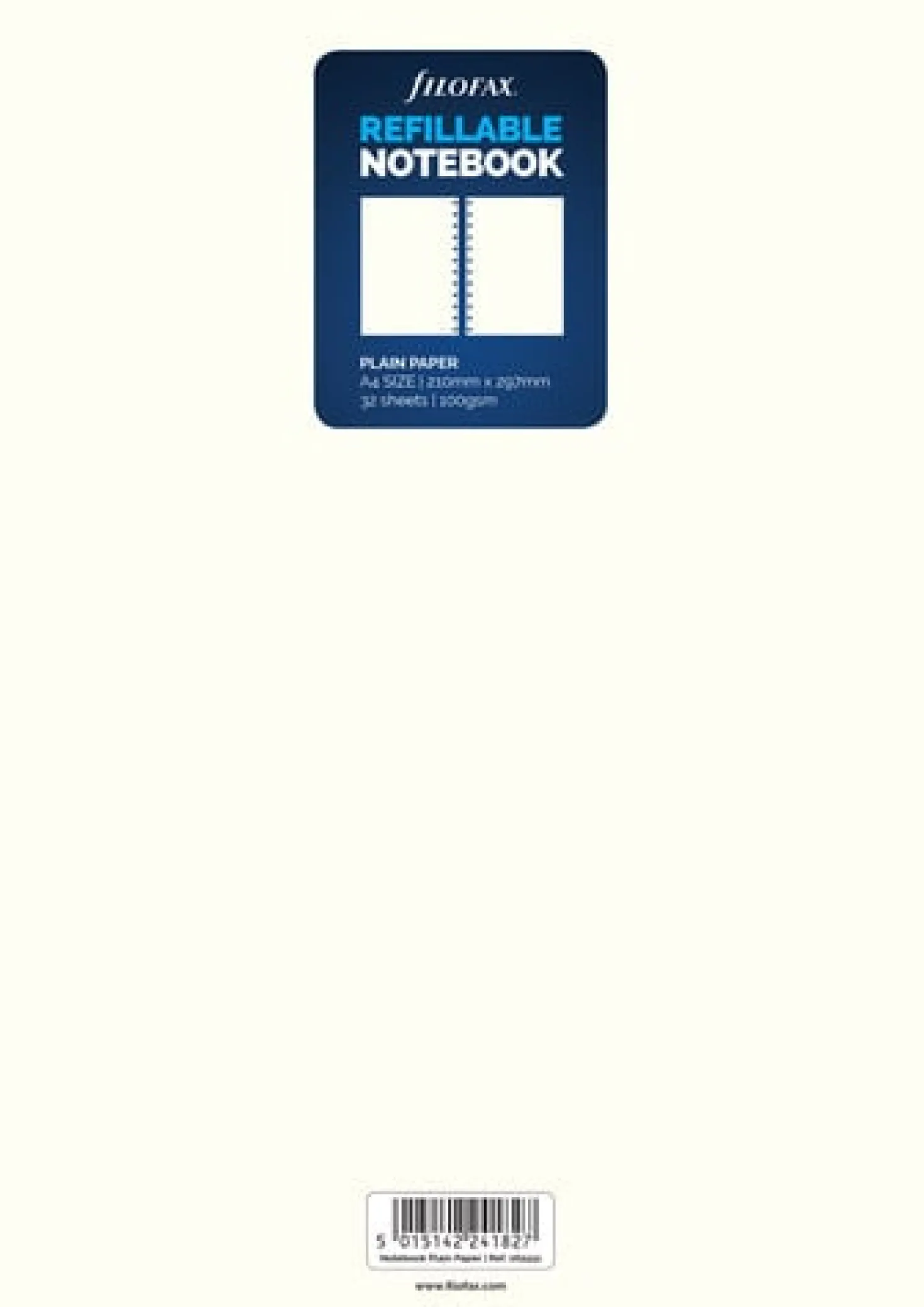 Refill Filofax Skrivbok A4 Olinjerad, creme