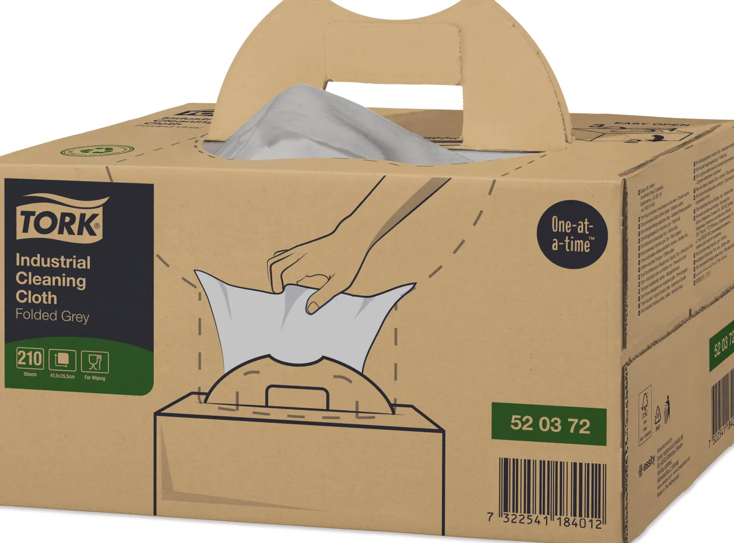 Rengöringsduk Tork Flexibel W7, non-woven, natur, 210 st