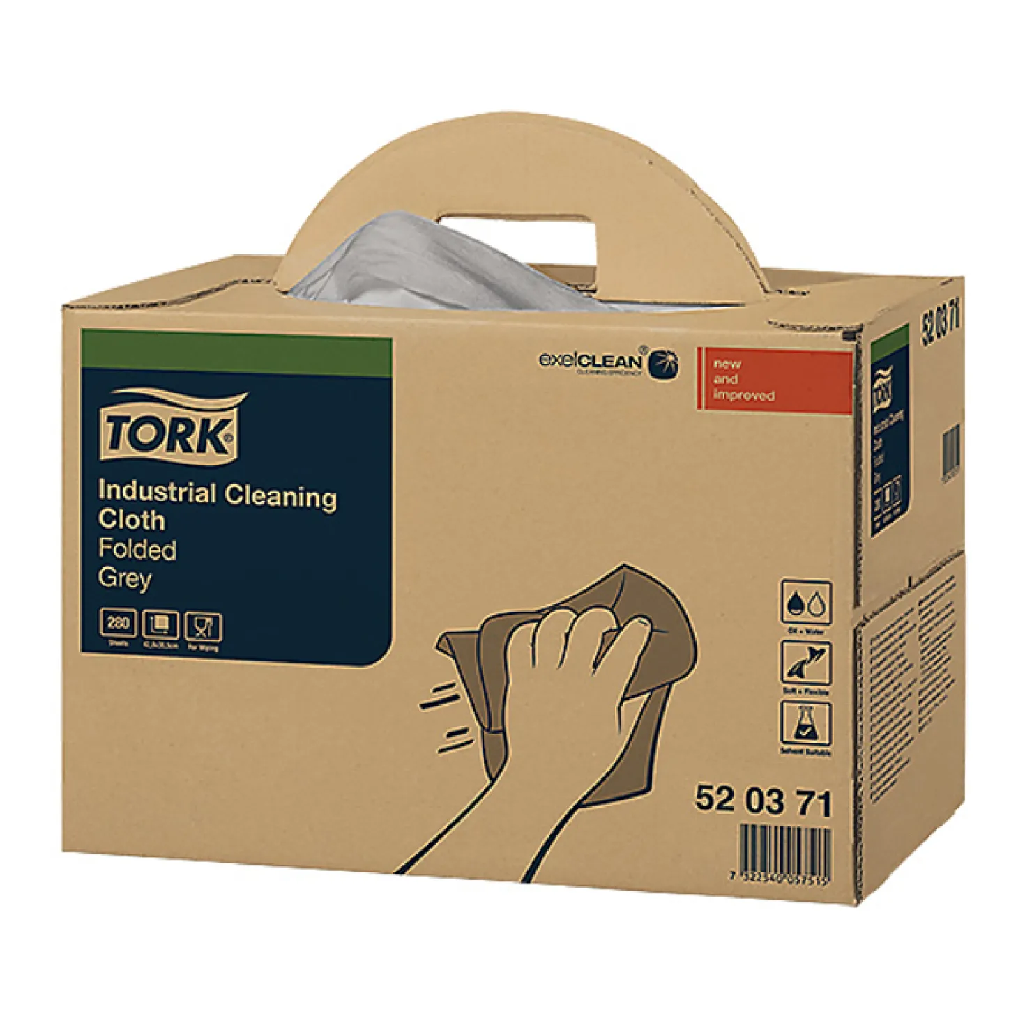 Rengöringsduk Tork Flexibel W7, non-woven, natur, 210 st
