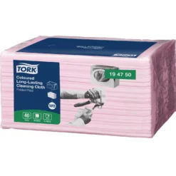 Rengöringsduk Tork Premium W8, röd, 30x38cm, 40 st