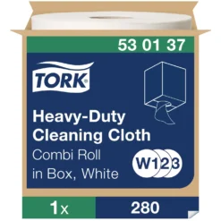 Rengöringsduk Tork Premium W1 W2 W3, vit, 32cm x 106m, 1 rl