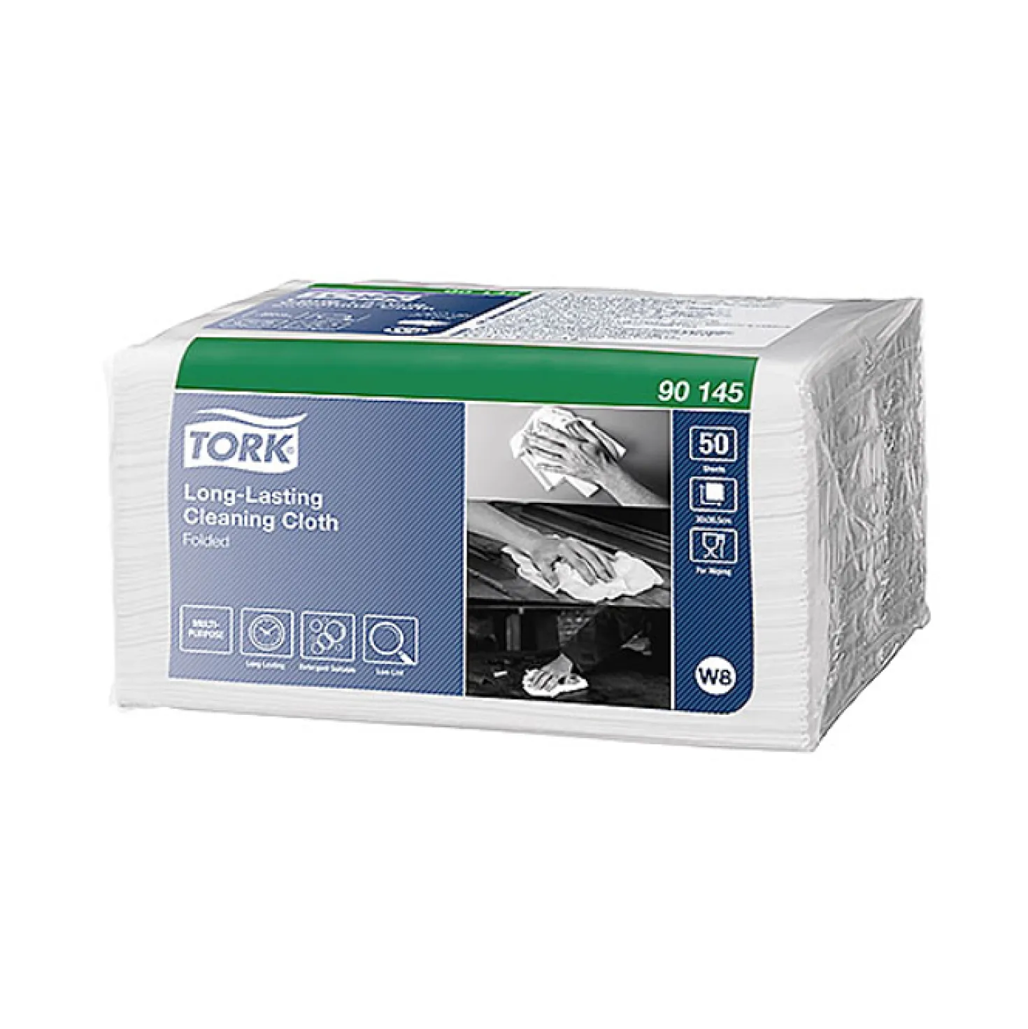 Rengöringsduk Tork W8 Small Pack, vit, 30x38,5cm, 50 st