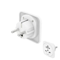 Reseadapter Samsonite Global Typ E/F, 100–250 V, vit