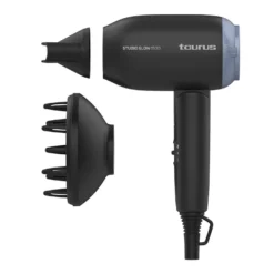 Resehårfön TAURUS Studio Glow 1500, 1400W, hopfällbar, svart