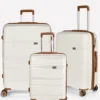 Resväska 3-pack RW Travel Alfrida, vit, TSA-lås