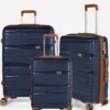 Resväska 3-pack RW Travel Alfrida, blå, TSA-lås