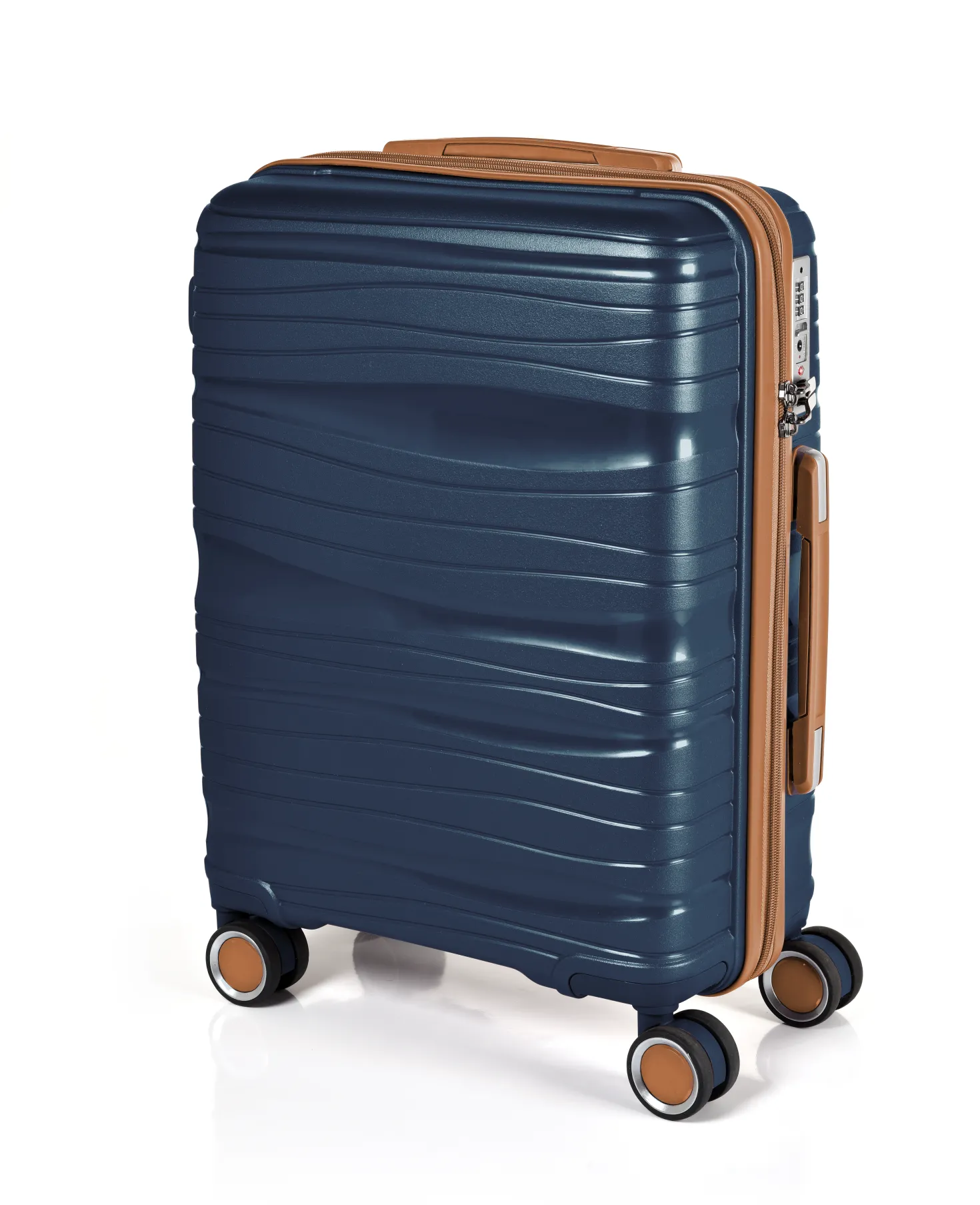 Resväska 3-pack RW Travel Alfrida, blå, TSA-lås