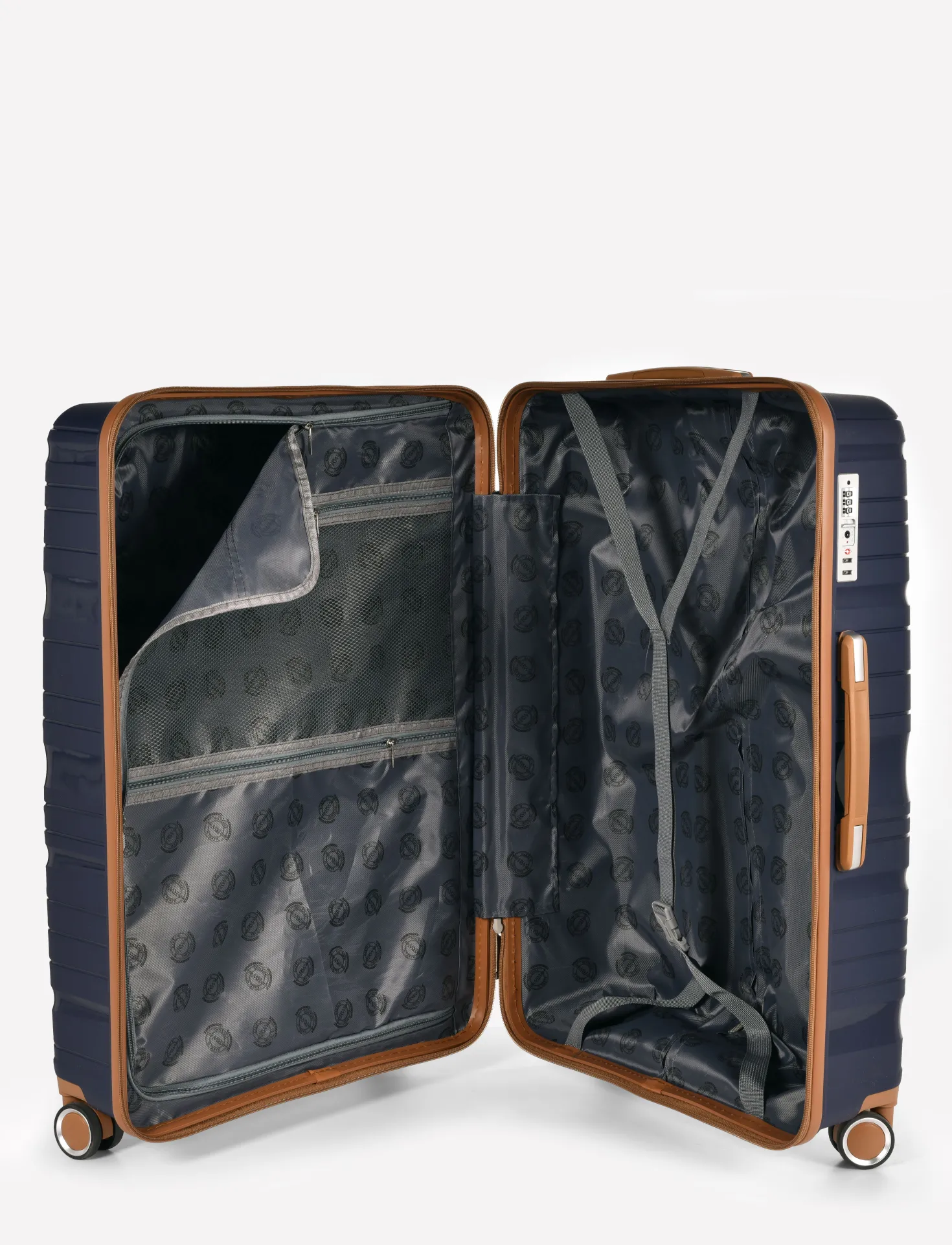Resväska 3-pack RW Travel Alfrida, blå, TSA-lås