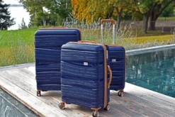 Resväska 3-pack RW Travel Alfrida, blå, TSA-lås