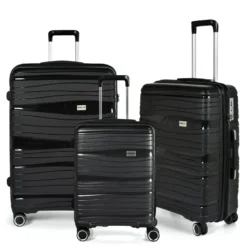 Resväskset RW Travel Alfrida 3-pack, hardcase, svart, TSA-lås