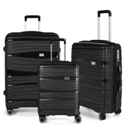 Resväskset RW Travel Alfrida 3-pack, hardcase, svart, TSA-lås