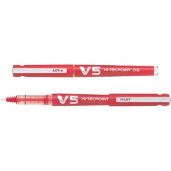Rollerpenna Pilot BG Hi-Tecpoint V5, röd, 0,5 mm nålspets