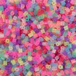 Rörpärlor Playbox Glittermix, med förvaringshink