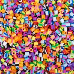 Rörpärlor Playbox Randigmix Svanenmärkta, förvaringshink