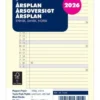 Årsplan Filofax Pocket 2026, vertikal layout, creme