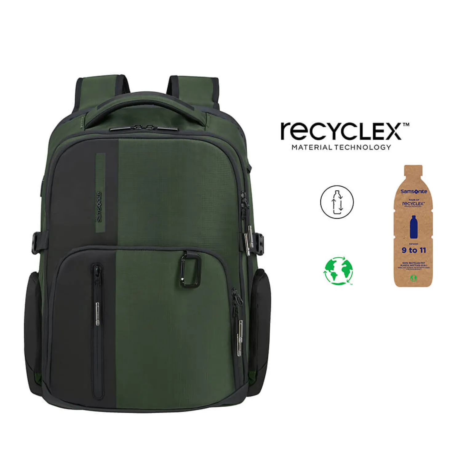 Ryggsäck Samsonite Biz2Go Daytrip, 15,6 tum, 22,5 L, grön