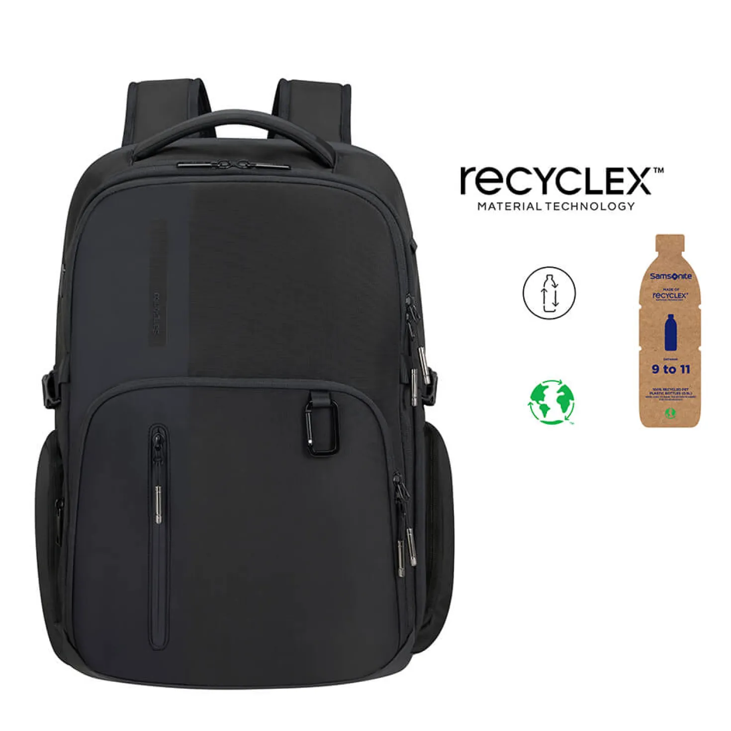 Ryggsäck Samsonite Biz2Go 17.3" EXP Overnight, svart, 30-35L
