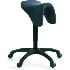 Sadelstol Be-Ge 7001, ergonomisk, svart Fame-tyg
