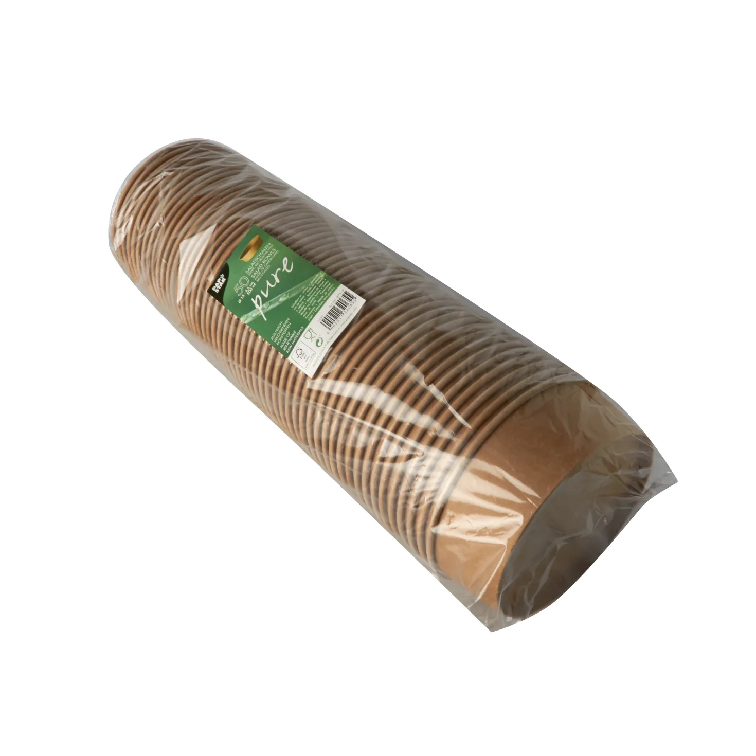 Salladsbägare Papstar Pure, papper med PLA, 500 ml, 50 st