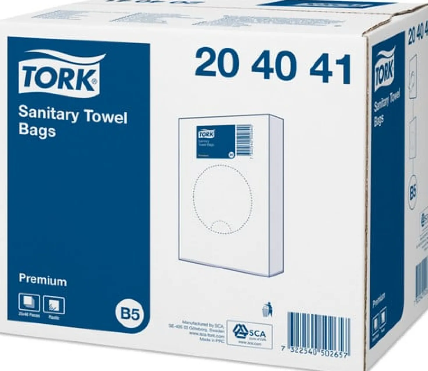 Sanitetspåse Tork B5, vit, 25 st