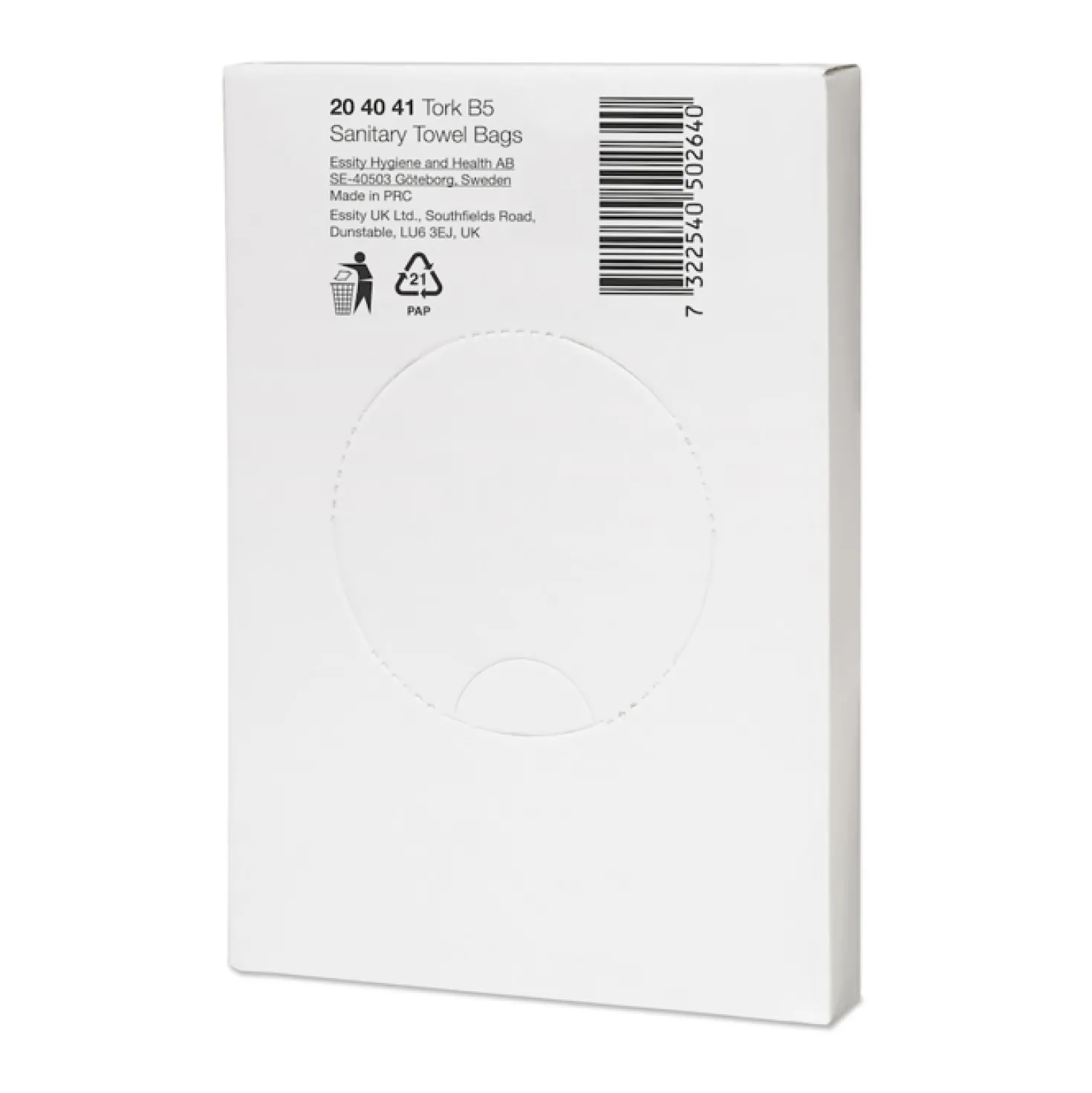 Sanitetspåse Tork B5, vit, 25 st