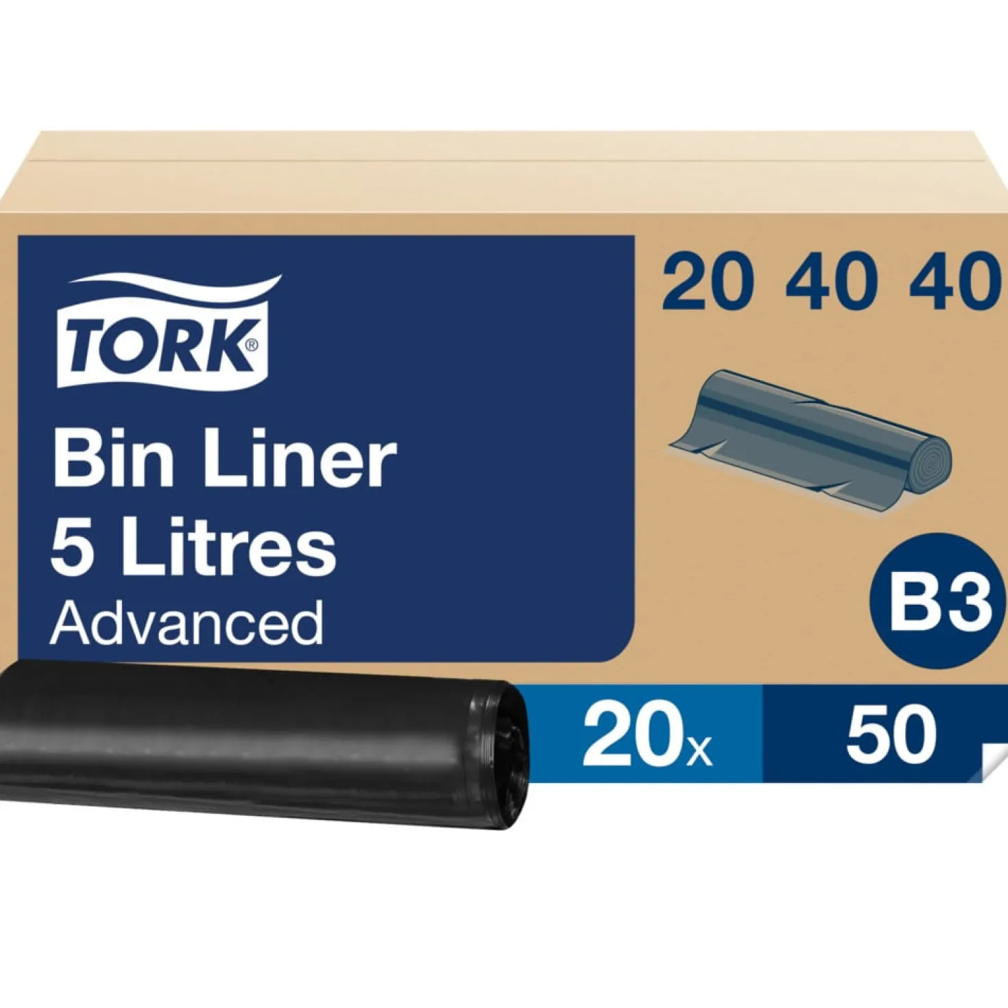 Sanitetspåse Tork B3 325x400mm svart 1000st/krt