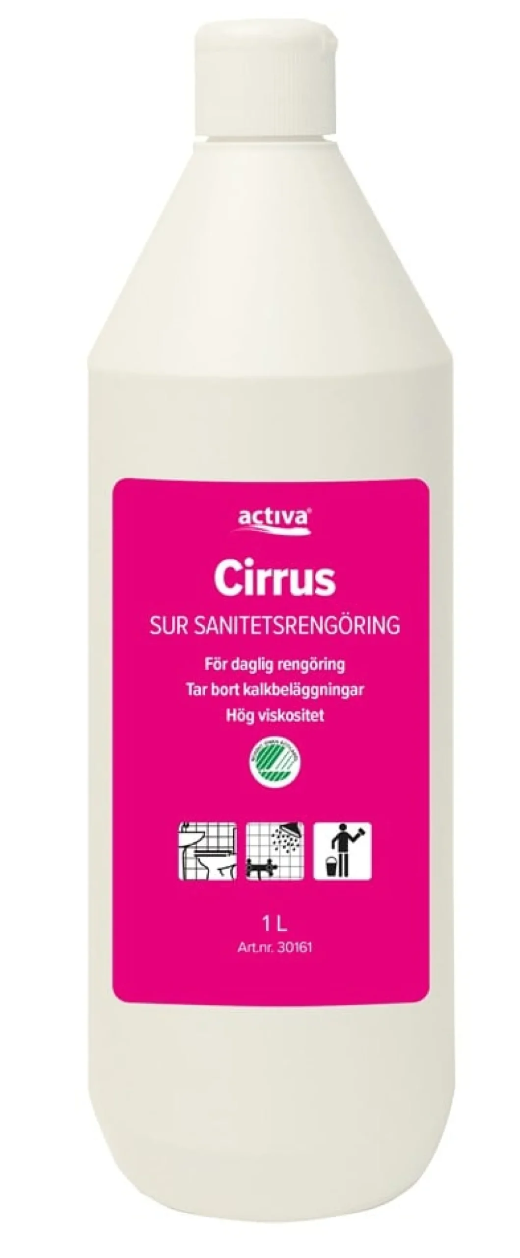 Sanitetsrengöring Activa Cirrus, surt pH 2,0–2,5, 1L