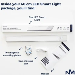 Sensorlampa Sunmatic LED Laddningsbar, 40cm, silver, 1-pack