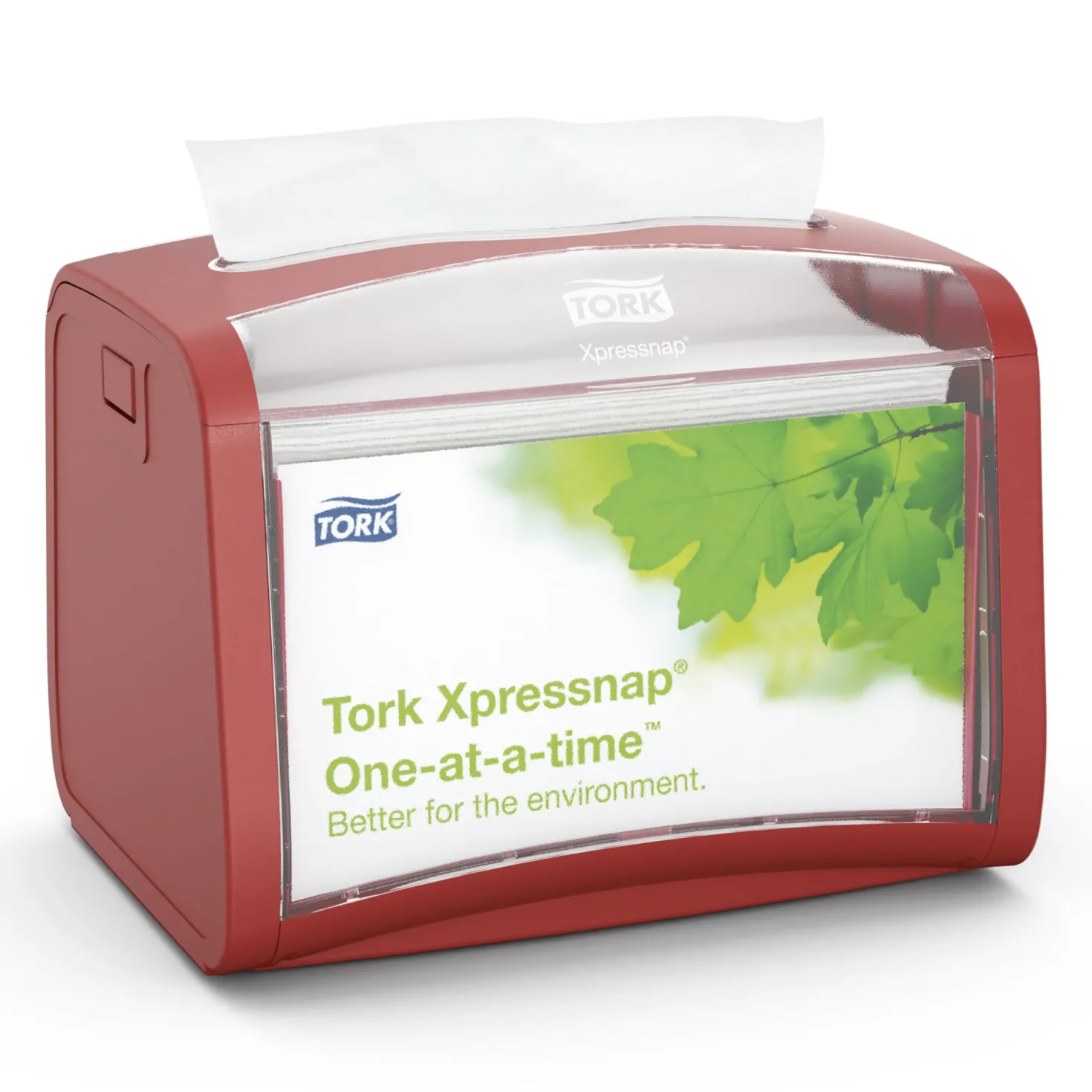 Servettdispenser Tork N4 Toppmatad, röd, 200 servetter