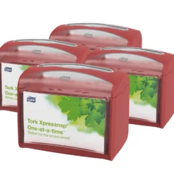 Servettdispenser Tork N4 Toppmatad, röd, 200 servetter