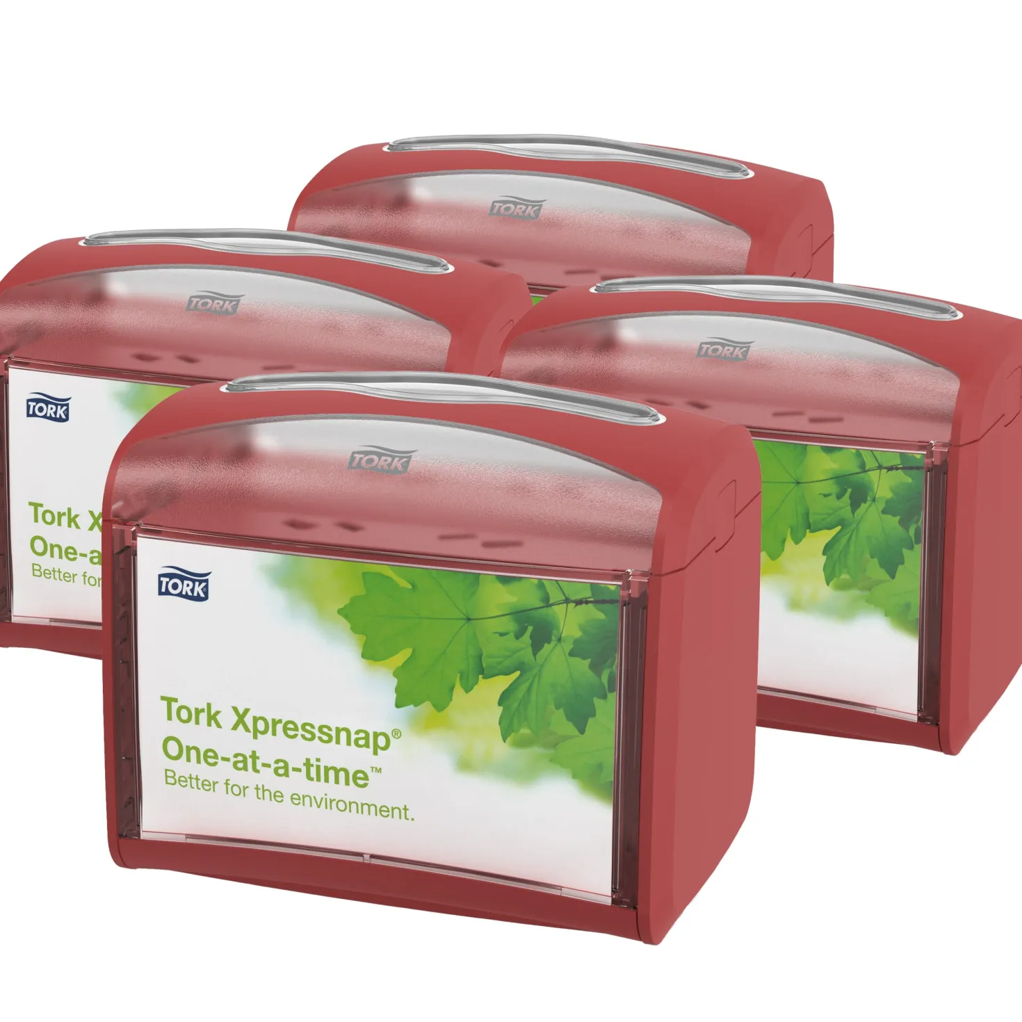 Servettdispenser Tork N4 Toppmatad, röd, 200 servetter