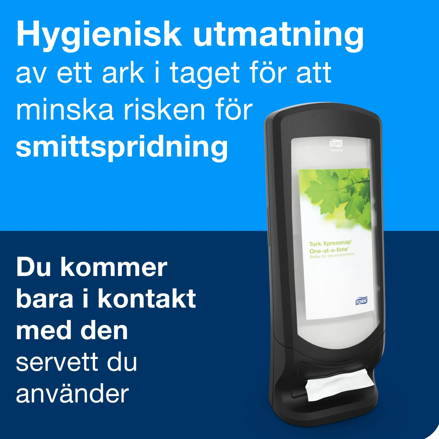 Servettdispenser Tork N4 Xpressnap Vägg, svart