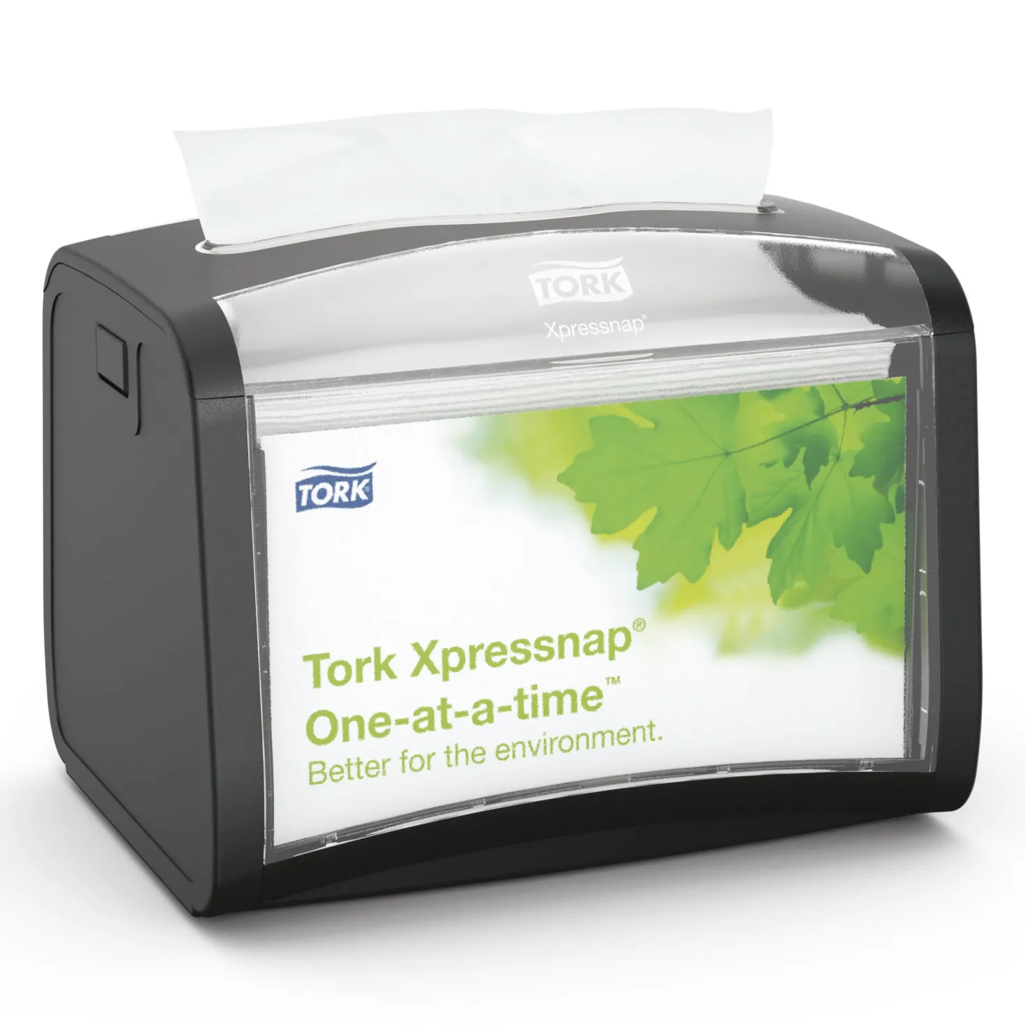 Servettdispenser Tork N4 Xpressnap Toppmatad, svart, väggmonterad
