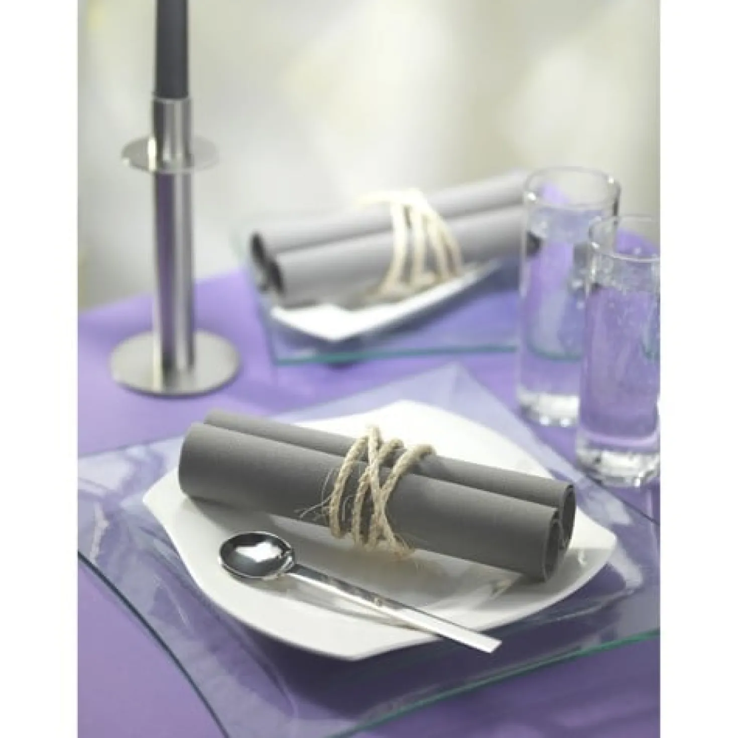 Servett Papstar Premium Airlaid, grå, 40x40 cm, 50 st