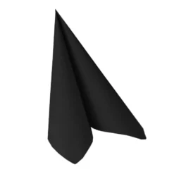 Servett Papstar Premium Linnetextur, svart, 40x40 cm, 50 st